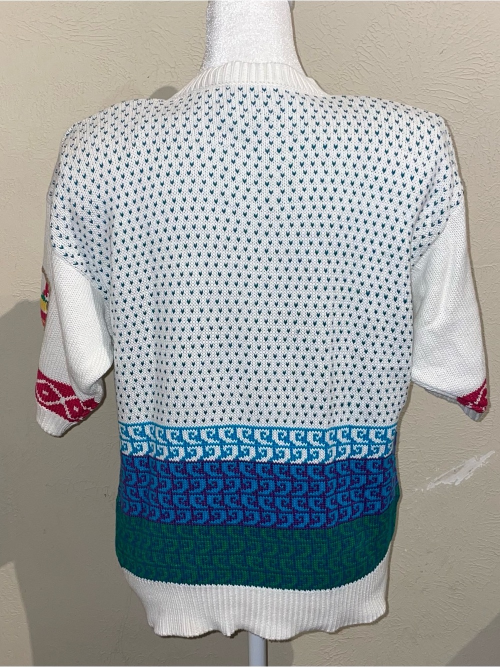 Susan Bristol Women Size S Vintage 1991 Nautical House Cardigan Sweater Hand Art - Picture 6 of 11